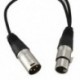 Új 3 tűs XLR FEMALE jack a kettős 2 HÁLÓZATI dugaszhoz Y SPLITTER kábel adapter 1 láb C4O3