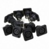 10 db fekete XLR 3 pin női jack panel alváz PCB aljzat csatlakozó K3J8