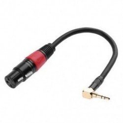 1X (0,2 m 90 fokos, 3,5 mm-es, 1/8 hüvelykes Trs hímzésű, XLR 3-pólusú belső audiokábel, Q4R0