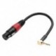 0,2 m 90 fokos, 3,5 mm-es, 1/8 hüvelykes Trs hím, az XLR 3 tűs hüvely audiokábeléhez, Micro S7Q1