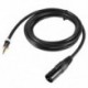 2m XLR 6,6 lábú jack 3,5 mm-es kábel audio kábel jack csatlakozójához a Keverő Keverő PC E3K3-hoz