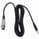 Új XLR 3 tűs hüvely nő derékszögből 1/8 XLR3F derékszögű 3,5 mm-es TRS a G0Q1-hez