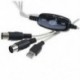 USB IN-OUT MIDI kábel-átalakító számítógép és a billentyűzet adapter kábele T3K9 D4R5 Y8I8