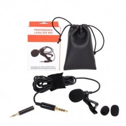 Lavalier mikrofon többirányú kondenzátor mikrofon az Apple IPhone Android W7O6 telefonhoz