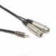 1X (3,5 mm-es fordulatú XLR kettős nővezeték - 3,5 audiokábel kiegyensúlyozott XLR vonal M1J6)