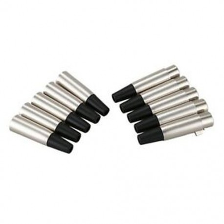 5 db dugasz és női aljzat 3 tűs XLR mikrofon mikrofon kábel audio csatlakozó T4R1