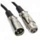 2X (XLR aljzat XLR aljzathoz / aljzat mikrofon hosszabbító kábel - 3m Z3K3)