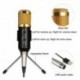 fekete - BM 900 USB mikrofon számítógép kondenzátor stúdiójához Karaoke Mic H5Y7