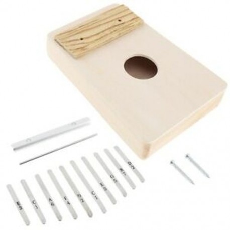 10 kulcsfontosságú Kalimba Diy Kit Basswood Thumb Piano Mbira kézműves festményekhez, Par G9O4