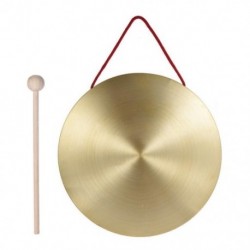 22 cm-es kézi gong sárgaréz réz kápolna Opera ütőhangszerek kerek kalapáccsal Q7M4