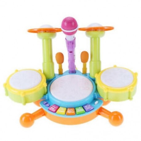 Baby Musical Drum Toy Kids Jazz Drum Kit elektronikus ütőhangszeres Musical Inst B8E1