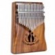 Muspor 17 Key Kalimba Finger Thumb Zongora Mbira Calimba Afrikai szilárd akác Z8H2