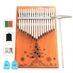 6X (17 kulcsos Kalimba hüvelykujj zongora masszív mahagóni fa test billentyűzet hangszer H1N2