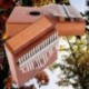6X (Kalimba hüvelykujj zongora, 17 kulcs, mahagóni, fa táskával, kalapáccsal és Mu N2A4