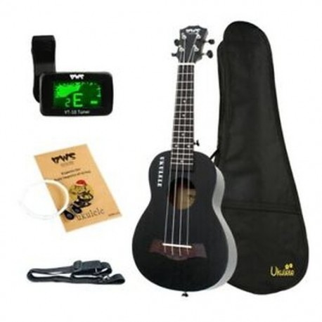 BWS EST &amp  1988 23 hüvelykes koncert Ukulele fekete hawaii mini gitár rózsafa Y7A2