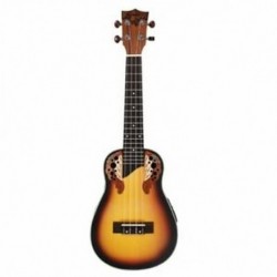 1X (23 hüvelykes kompakt Ukelele Ukulele hawaii vörös naplemente fény lucfenyő rózsafa W9F7