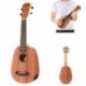 3X (21 hüvelykes 4 húros ananász stílusú mahagóni Hawaii Ukulele Uke Electric BaC3B1