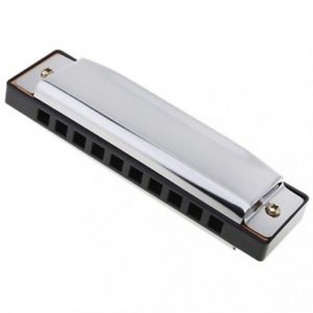 1X (10 lyukú Blues Harmonica hangszer rozsdamentes acél szájorvos Q3S2