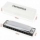 1X (10 lyukú Blues Harmonica hangszer rozsdamentes acél szájorvos Q3S2