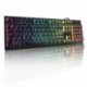 Gaming billentyűzet, színes szivárványos LED háttérvilágítású USB vezetékes Gaming billentyűzet Mem X0U3