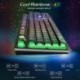 Gaming billentyűzet, színes szivárványos LED háttérvilágítású USB vezetékes Gaming billentyűzet Mem X0U3