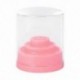 Rózsaszín - Kerek műanyag tároló 48db csiszoló- és polírozófejnek - J8X8