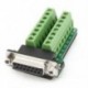 DB15 D-SUB VGA 15 pin csatlakozódugó csatlakozó jack terminál kitörése NYÁK-kártya K8D2