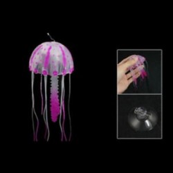 1X (lágy műanyag emulációs medúza dísz bíborvörös átlátszó az Aquarium T P7K1-hez