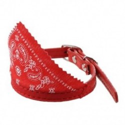 1X (gallér PU bőr pamut bandana piros kutya M5Y9)