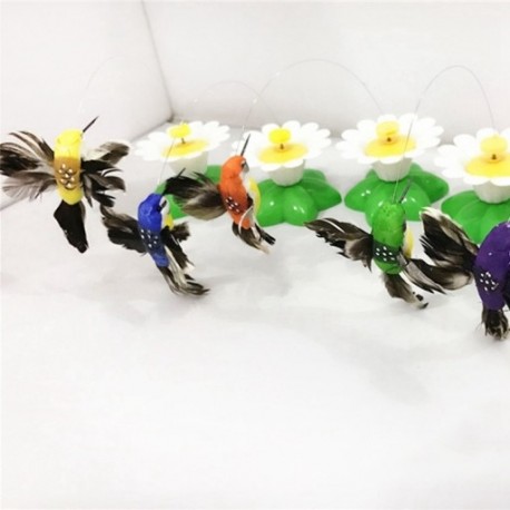 1X (macska elektromos forgó játék, színes madarak állati játékok műanyag vicces kisállat I N6W4