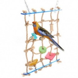 2X (Új papagáj madarak hegymászó háló dzsungel kötél állatok játék lengő létra rágni U3E1