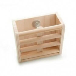 3X (Kisállat ketrec kiegészítők - Nyúl széna adagolótartó, természetes fa Ha G5L8