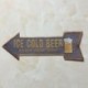 2X (Vintage Arrow Plate Plakát Jelölés Angol Szlogen a Bar Pub Decorat N2B8 számára