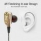 3,5 mm-es hifi vezetékes fülhallgató, kétdinamikus négymagos hangszóró, fülbe helyezhető fülhallgató, Fle Y6B9