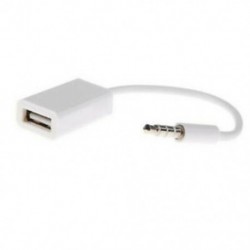 3x (3,5 mm-es dugaszos AUX audiodugasz-csatlakozó USB 2.0 aljzathoz konverter kábel kábel Ca E7G1)