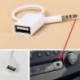 3x (3,5 mm-es dugaszos AUX audiodugasz-csatlakozó USB 2.0 aljzathoz konverter kábel kábel Ca E7G1)