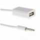 3x (3,5 mm-es dugaszos AUX audiodugasz-csatlakozó USB 2.0 aljzathoz konverter kábel kábel Ca E7G1)