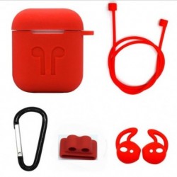 Piros - 5 db / Set szilikon vezeték nélküli Bluetooth fülhallgató tok Apple I10 I12 Tws E W1Q2-hez