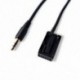 2X (kiváló minőségű autó, 12 tűs és 3,5 mm-es aux kábel audio adapter, BMW E39 E53 E4D6)