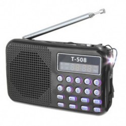 T508 Mini hordozható LED-es sztereó FM rádió MP3 zenelejátszó TF USB hangszóró N3L2