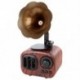 Könnyű fa gabona - Retro trombita stílusú Bluetooth hangszóró Vezeték nélküli sztereó mélynyomó Music Box W C4G0