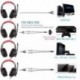 2X (ONIKUMA játékszerű fülhallgató mikrofonnal PS4 PC-hez Mac laptop hordozható tabletta Xbox One, W S2G4