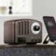 2X (Retro Bluetooth hangszóró Fm rádió mikrofon hordozható kihangosító szabadtéri vezeték nélküli O3I8