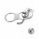 1X (acél cipzárral ellátott köldök köldökzsinór gombos gyűrű test-piercing X4T4)