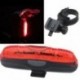 ÚJ MTB MTB Mountain Bike 5 LED vízálló hátsó hátsó lámpa piros lámpa biztonságos N2C0