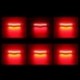 Mini LED újratölthető vízálló kerékpáros hátsó lámpa biztonsági B3I6 hátsó lámpa
