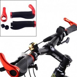 Mountain Bike Kerékpár Kerékpározás Lock-On Kormánykerekes Kézi Sáv Végfogantyúk Piros C3L7