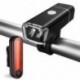Kerékpár lámpák USB LED újratölthető készlet Mountain Cycle első hátsó fényszóró L8L7