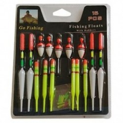 15 db / Set úszó függőleges bója tengeri halászat úszók válogatott úszó horgászat G3 A3D9