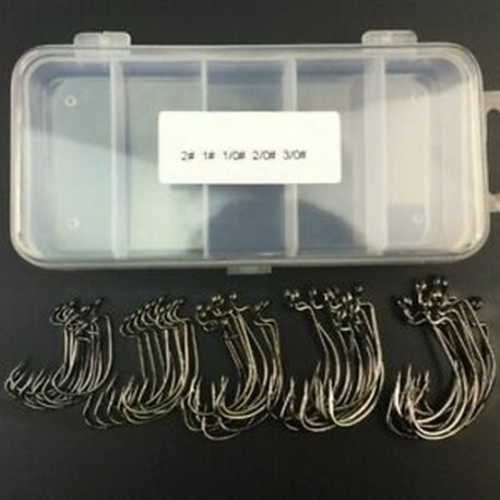 51 db horgászhorog magas széntartalmú acél féreg Senko Csali Jig halhorog P E1B4-tel